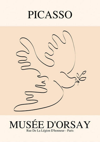Póster Pássaro da paz inspirado em Picasso