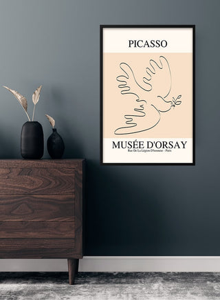 Póster Pássaro da paz inspirado em Picasso