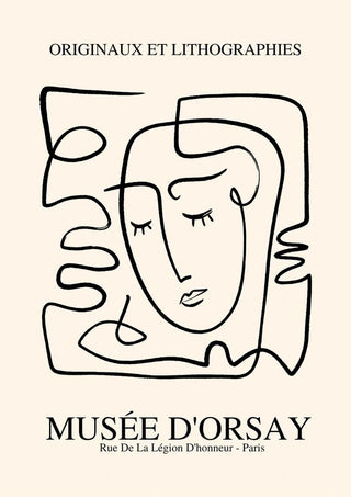 Póster Rostos imaginários inspirado em Picasso