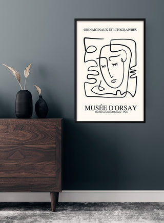 Póster Rostos imaginários inspirado em Picasso