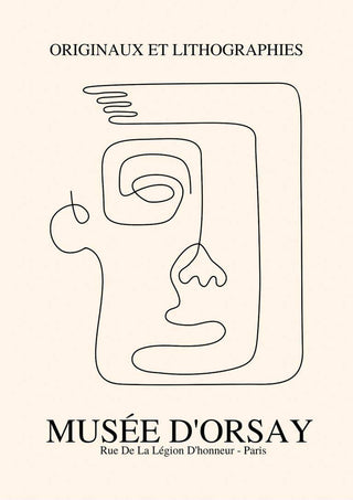 Póster Rosto impressionista inspirado em Picasso