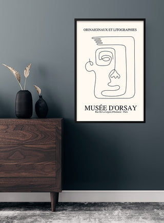 Póster Rosto impressionista inspirado em Picasso