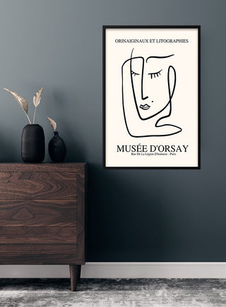Póster Rostos imaginários inspirado em Picasso