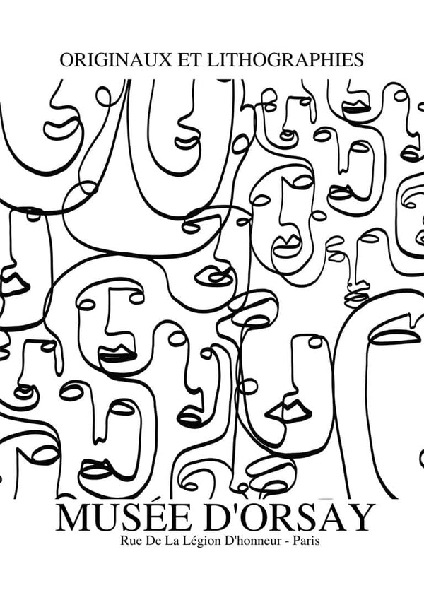 Picasso Inspired faces imaginaires poster