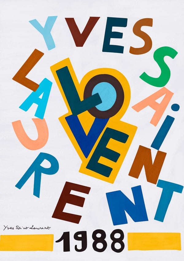 Póster da exposição Yves Saint Laurent