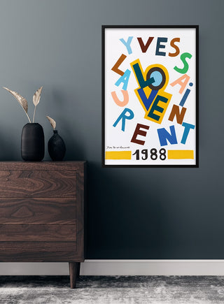 Póster da exposição Yves Saint Laurent