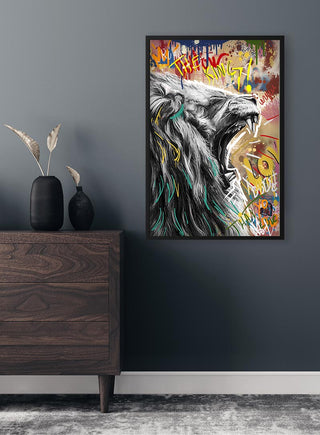 Poster Graffiti Lion n.º 1