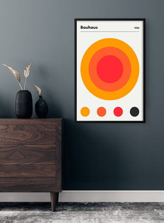 Bauhaus Orange 1923 Poster