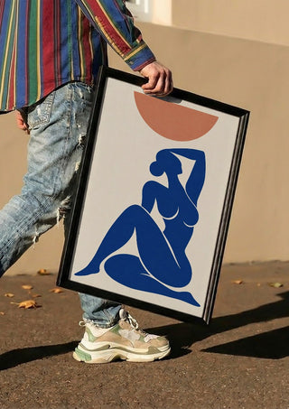 Abstract Nude Art Inspired by Henri Matisse by TimlessArtworks carried in a black frame along a sunny street