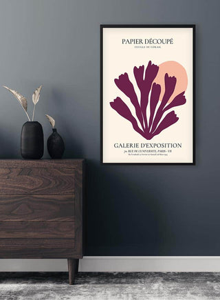 Póster Coral roxo Découpé