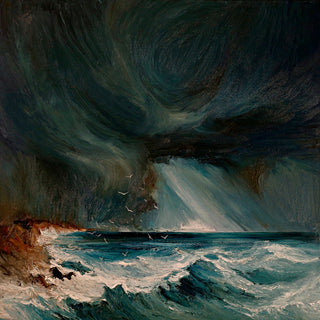 Storm over the Breakers by Justyna Kopania - turquoise waves and white foam under a dark green sky