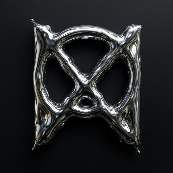 Liquid Chrome by Kristof ellertz - a looping form of polished chrome on black
