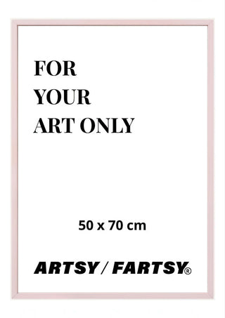 Moldura de madeira cor-de-rosa 50x70 cm