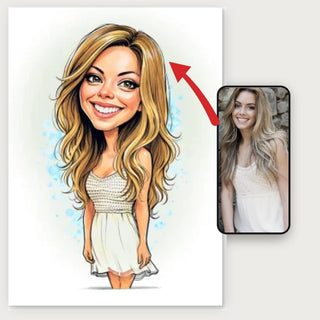 Retrato caricatural - Póster personalizado