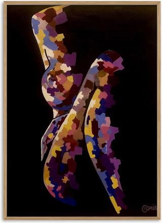 Mosaic Nude in Violet - Art By Biba