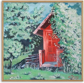 Red Shed in Blossom - Cristina Iacob