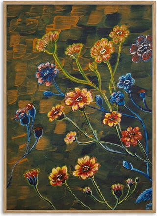 Field Flowers in Olive - Svetla Stoyanova Bassi