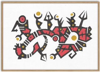 Red and Gold Glyphs - John Larkin