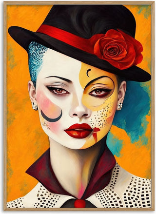 Hat and Red Rose - Tara Green
