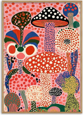 Mushrooms on Pink Dots - Yokohama
