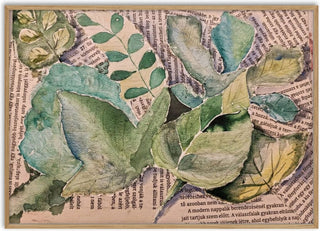 Leaves on Newsprint - RenataK