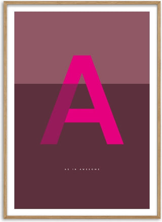 A as in Awesome – Cerise - Quite Nice Prints