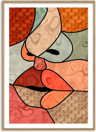 Abstract Kiss Poster