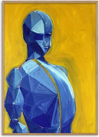 Blue figure / yellow field - Linor Citaku