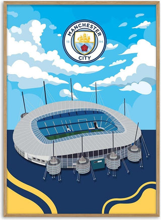 City of Manchester Stadium Football Poster