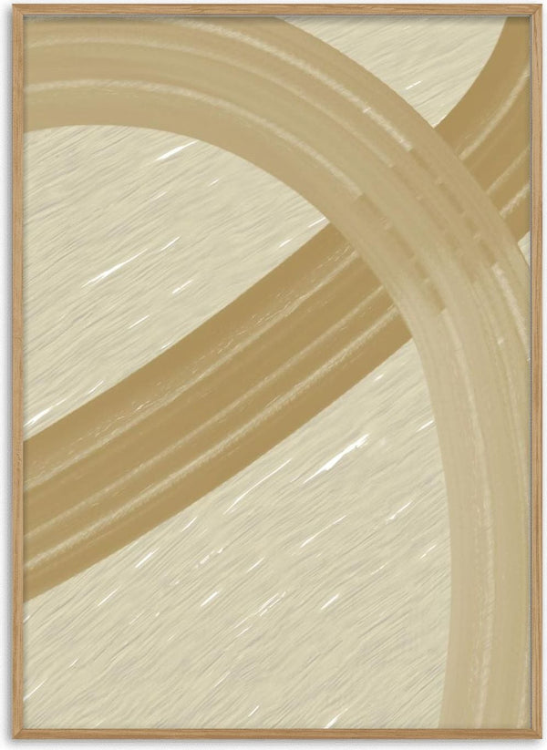 Abstract beige and tan curved lines on a textured, light background for Clay Motion II - Yuli product page.