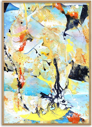 Composition Yellow on Blue - Andreas Pohle