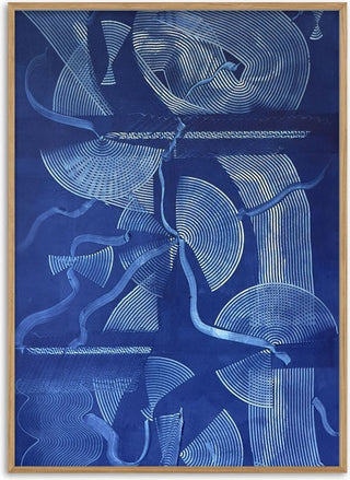 Curved lines / blue field - Linor Citaku