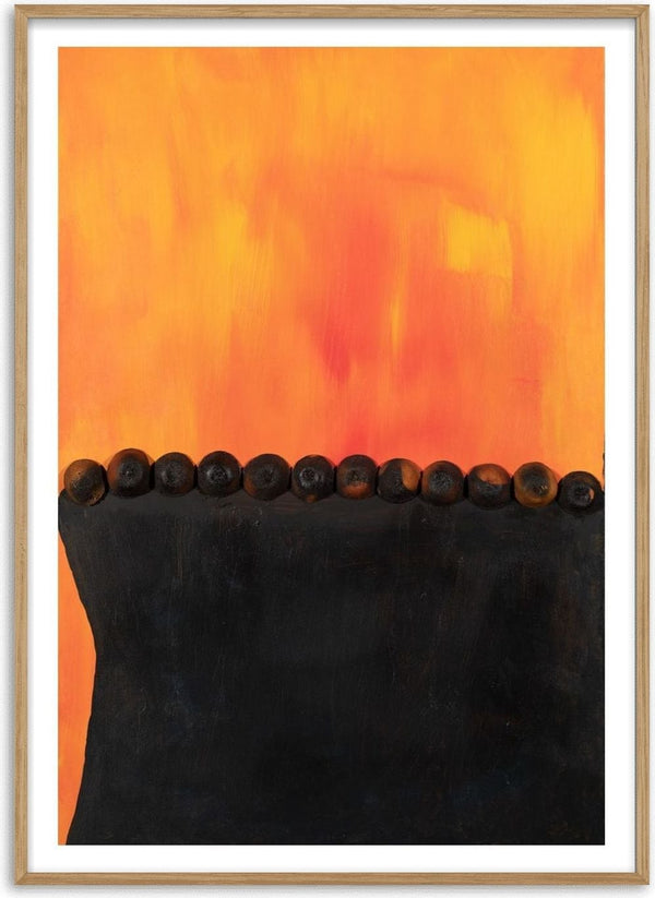 Das Licht in dir by Sophie Schillen - a glowing orange field above a black ground with a row of raised domes