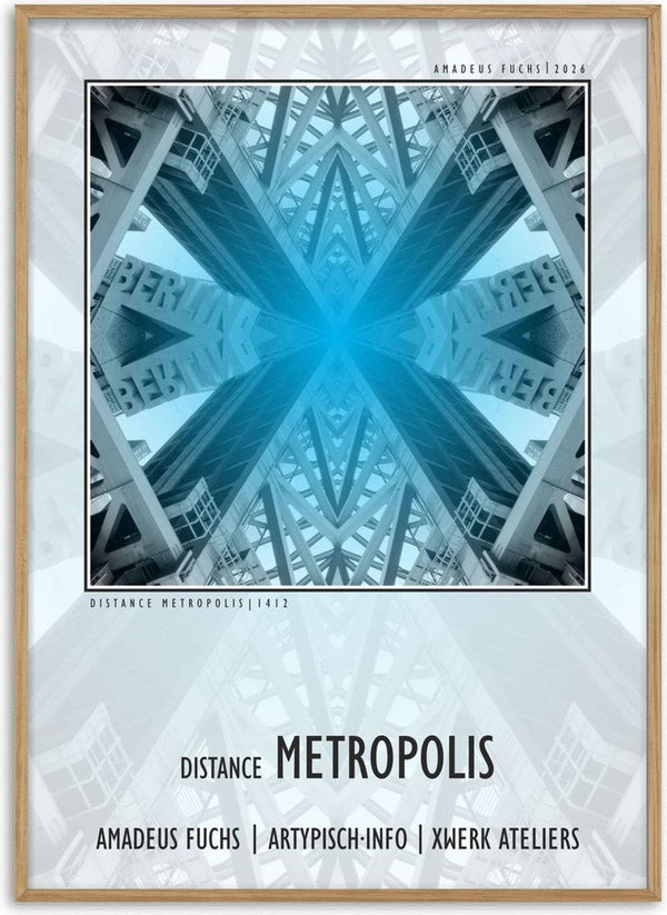 Distance Metropolis - Mirror Signal by Amadeus Fuchs - a steel and glass structure mirrored around a burst of light