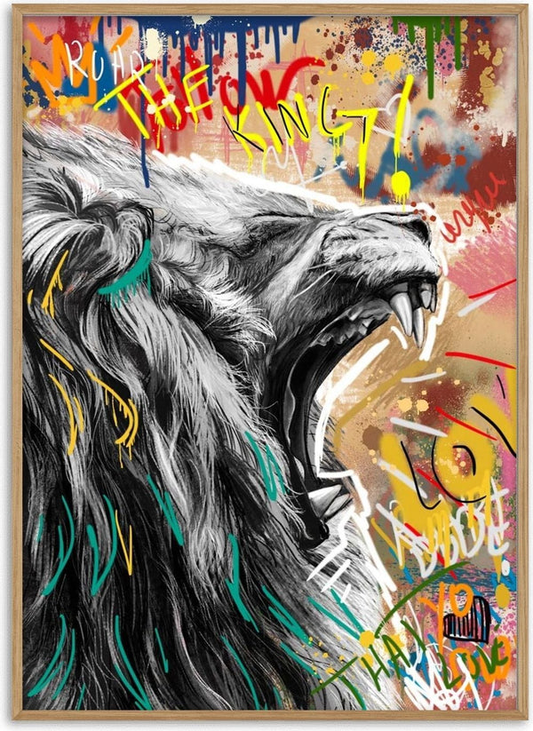 Poster Graffiti Lion n.º 1