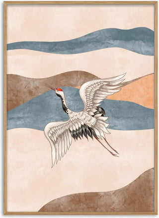 japanese crane kunstposter