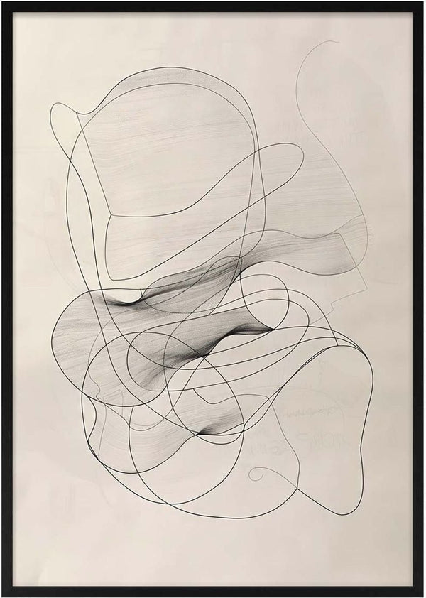 Abstract line art featured on the Labyrinth of Dreams product page, with flowing and overlapping black lines.