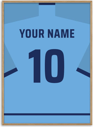 Manchester City – Personalised Football Shirt Poster