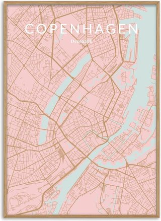 Pastel City Map – Custom City Poster