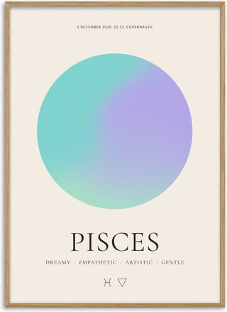 Pisces – Personalised Zodiac Aura Poster
