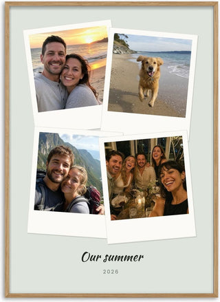 Polaroid Collage – Scattered Photo Poster