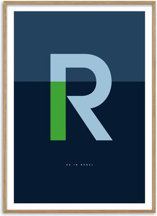 R as in Rebel – Blue - Quite Nice Prints