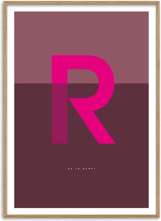 R as in Rebel – Cerise - Quite Nice Prints