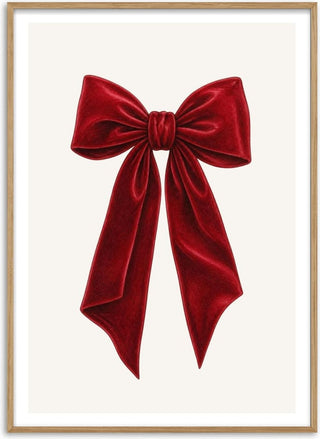 Red velvet bow - Ohkimiko