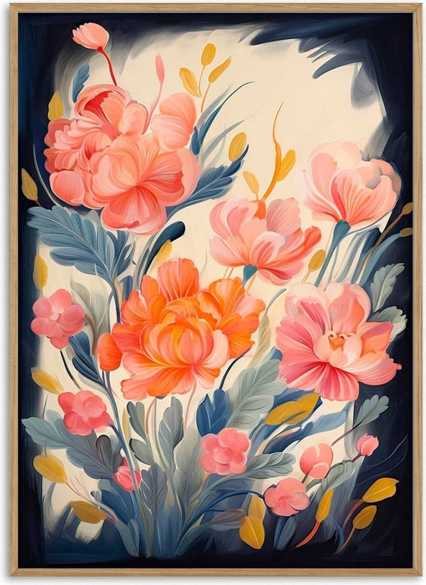 Artistic bouquet of pink and orange roses with green leaves on a light background, featured for Roses - Kate Aitana.