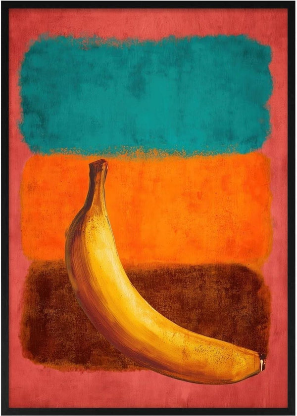 Cover of Rothko Goes Bananas by Martin Zen, featuring a banana over abstract color blocks.