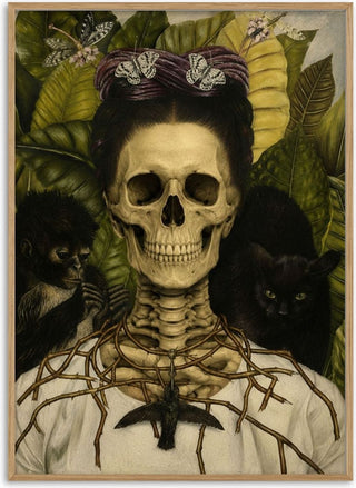 Santa Muerte, A Tribute to Frida Kahlo's Self-Portrait - Devour Art