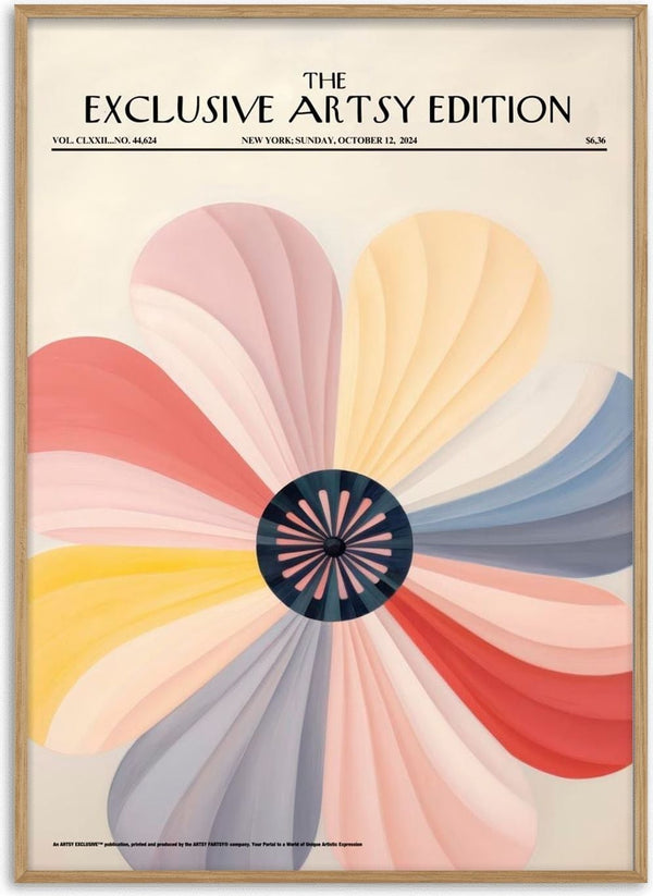 A pastel-colored spinning flower design featured for the Spinning Flower Artsy Edition product page.