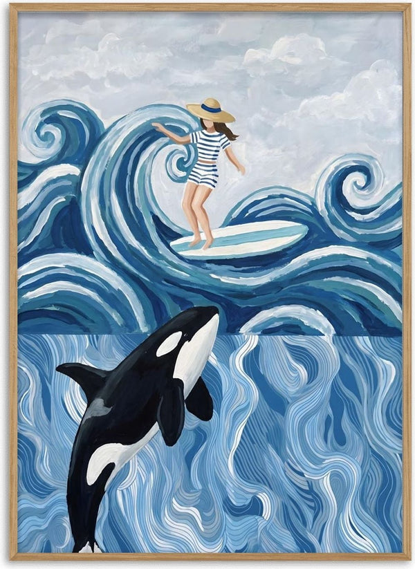 Surfer Girl and Orca - HUGO