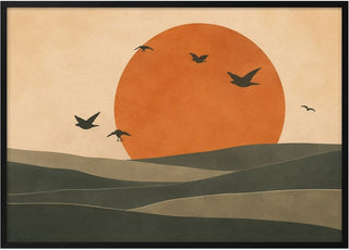 Terracotta Abstract Landscape – Minimalist Earthy Harmony - TimlessArtworks